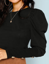 Load image into Gallery viewer, Women&#39;s Puff Long Sleeves Tops w/ Button Detail - Ailime Designs - Ailime Designs