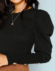 Women's Puff Long Sleeves Tops w/ Button Detail - Ailime Designs - Ailime Designs