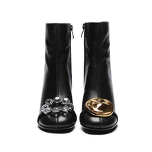 Load image into Gallery viewer, Women&#39;s Stylish Ornament Design Ankle Boots