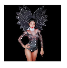 Load image into Gallery viewer, Women&#39;s Stage Performance 2 Bodysuit &amp; Head Piece Costume Set – Entertainment Industry