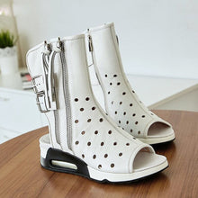 Load image into Gallery viewer, Women&#39;s Roman Style Mesh Hollow-cut Design Ankle Shoe Boots