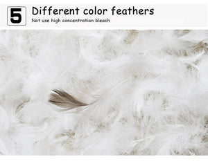 Bedroom Goose Down Feathers Cushion Insert Pillow Cores - Ailime Designs