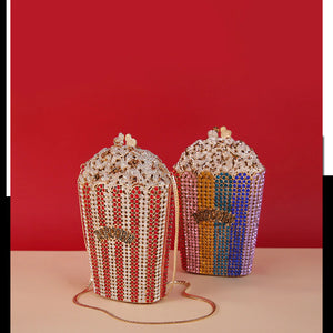 Women's Cool Style Crystal Popcorn Shape Design Purses