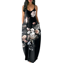 Load image into Gallery viewer, Women&#39;s Floral Print Design Maxi Dresses