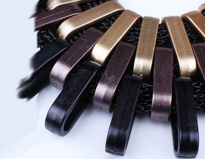 Mesh Design Fashion Stylist Necklaces w/ Oversize Links – Neckline Fashion Accessories