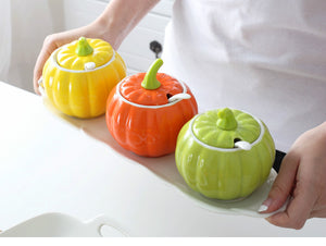 Pumpkin Design 3pc Kitchen Counter-top Spice Storage Accessories – Ailime Designs