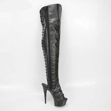 Load image into Gallery viewer, Women&#39;s High Platform Knee High Leather Skin Boots