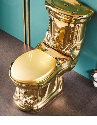 High Quality Luxury Embossed Design Gold Toilets - Ailime Designs