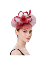 Load image into Gallery viewer, Women&#39;s Tea Time Fan Pleated Fascinator Hats - Fine Quality Head Wear - Ailime Designs