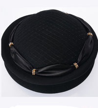 Load image into Gallery viewer, Black Pill-box French Style Beret Hats For Women - Ailime Designs - Ailime Designs