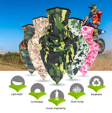 Load image into Gallery viewer, Men&#39;s Camouflage Print Design Biker Style Face Shields - Ailime Designs