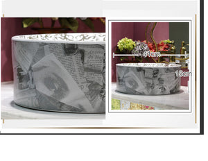Decorative Newspaper Print Design Basin Sinks - Ailime Designs
