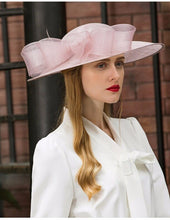 Load image into Gallery viewer, British Style Women&#39;s Linen Flat-Top Design Brim Hats - Ailime Designs