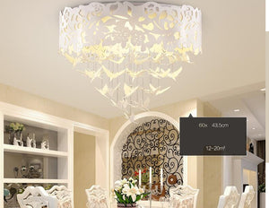 Garden Angel Dove Design Crystal Light Fixture