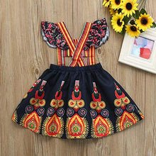 Load image into Gallery viewer, Children&#39;s Ethnic Print Design Hollow-cut Dresses - Ailime Designs - Ailime Designs