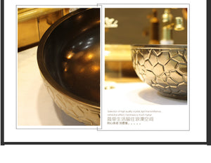 Decorative Gold Nugget Design Bathroom Basin Sinks - Ailime Designs