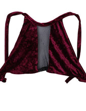 Load image into Gallery viewer, Women&#39;s Velvet Mesh Crop Top - Ailime Designs