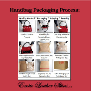 100% Genuine Red Crocodile  Leather Skin Handbags - Ailime Designs