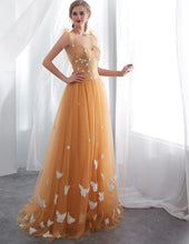 Load image into Gallery viewer, Butterfly Applique Women&#39;s Elegant Evening Dress - Ailime Designs - Ailime Designs