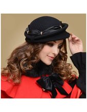 Load image into Gallery viewer, Black Pill-box French Style Beret Hats For Women - Ailime Designs - Ailime Designs