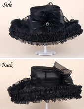 Load image into Gallery viewer, Elegant Women&#39;s Oversize Ruffle Black Brim Hats
