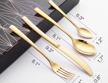 Load image into Gallery viewer, Gold Cutlery Dinnerware Sets