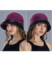 Load image into Gallery viewer, Cloche Design Warm Autumn Wine Color Hats - Ailime Designs - Ailime Designs