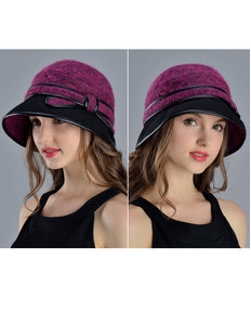 Cloche Design Warm Autumn Wine Color Hats - Ailime Designs - Ailime Designs