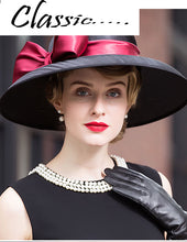 Load image into Gallery viewer, Women&#39;s Basket Style Brim Hats w/ Oversize Bow - Ailime Designs
