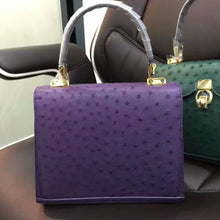 Load image into Gallery viewer, Women&#39;s High Quality 100% Genuine Ostrich Leather Skin Handbags