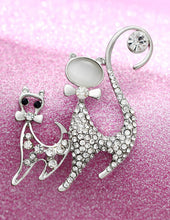 Load image into Gallery viewer, Tom Cat Rhinestone Pin Brooches