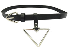 Load image into Gallery viewer, Women&#39;s Triangle Pendant Design Genuine Cowhide Leather Fashion Belts