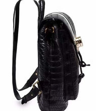 Load image into Gallery viewer, 100% Genuine Crocodile Belly Leather Skin Back-Packs- Fine Quality Luxury Accessories