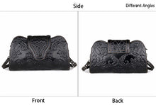 Load image into Gallery viewer, Embossed Green Genuine Leather Skin Messinger Handbags - Ailime Designs