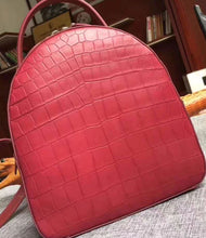 Load image into Gallery viewer, 100% Genuine Crocodile Belly Leather Skin Back-Packs - Fine Quality Luxury Accessories