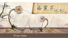 Load image into Gallery viewer, Beautiful Floral Design Temper Glassware Drinking Cups
