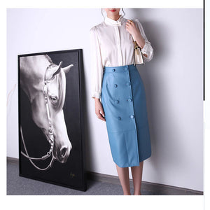 Women's Beautiful Elegant Genuine Leather Stylish Skirts - Ailime Designs
