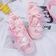 Load image into Gallery viewer, Butterfly Pink Wedding Sneakers- Ailime Designs