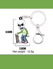 Load image into Gallery viewer, Skeleton Boy Skater Design Key Chains – Pocket Holder Accessories - Ailime Designs