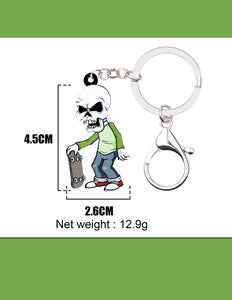 Skeleton Boy Skater Design Key Chains – Pocket Holder Accessories - Ailime Designs